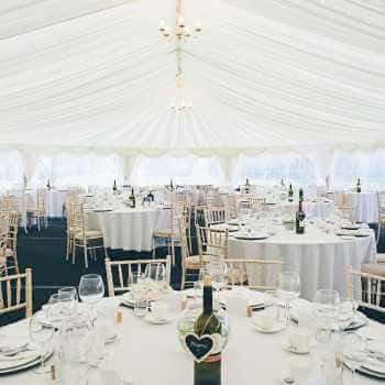 wedding marquee interior