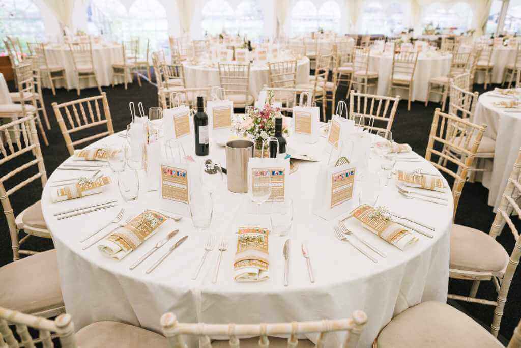 wedding reception tables
